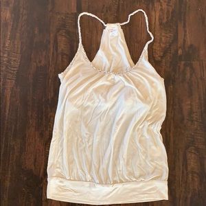 Cream Beaded Racerback Old Navy